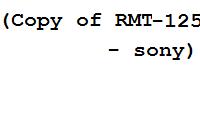 sony rmt-125